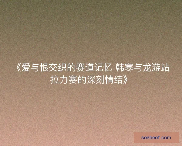 《爱与恨交织的赛道记忆 韩寒与龙游站拉力赛的深刻情结》